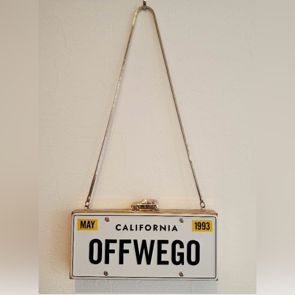 Kate Spade Rare Discontinued Convertible License Plate Clutch/Shoulder